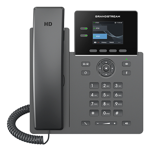 Grandstream GRP Series GRP2610P VoIP-Telefon SIP 2 Leitungen PoE Schwarz