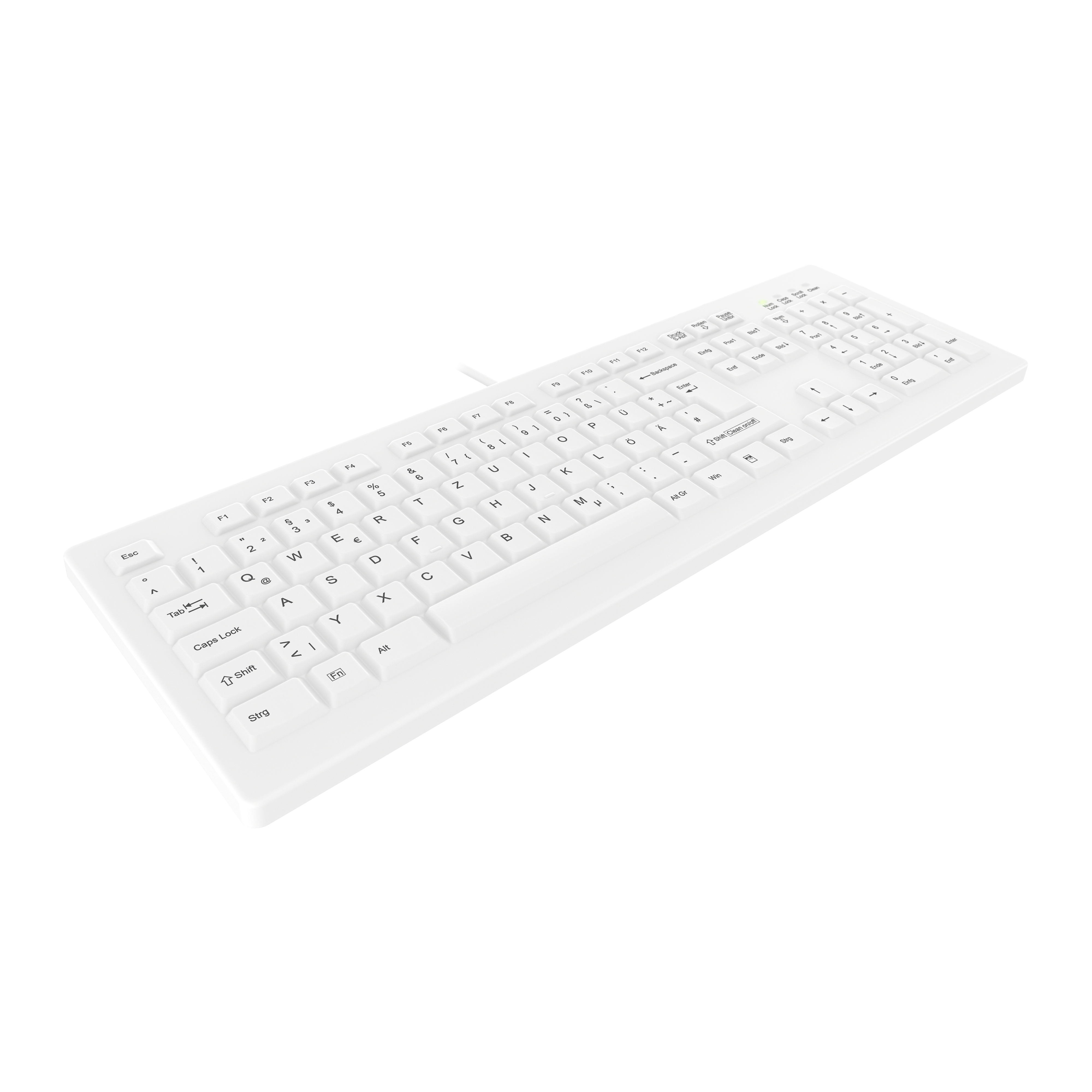 Active Key MedicalKey ClassicClean AK-C8100 Sanitizable USB Tastatur QWERTZ Deutsch Weiß