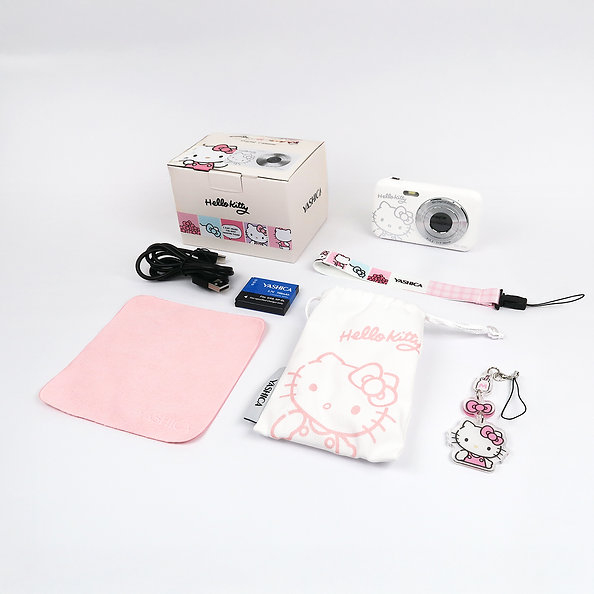 Yashica DZ-100 Hello Kitty Kompaktkamera 44 MP 2,4" Display 16x Zoom Weiß