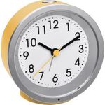 TFA-Dostmann 60.1034.07. Typ: Quarzwecker, Form: Rund, Produktfarbe: Gelb. Display-Typ: Analog. Energiequelle: Akku, Akku-/Batterietyp: AA, Batteriespannung: 1,5 V. Breite: 103 mm, Höhe: 39 mm, Tiefe: 99 mm (60.1034.07)