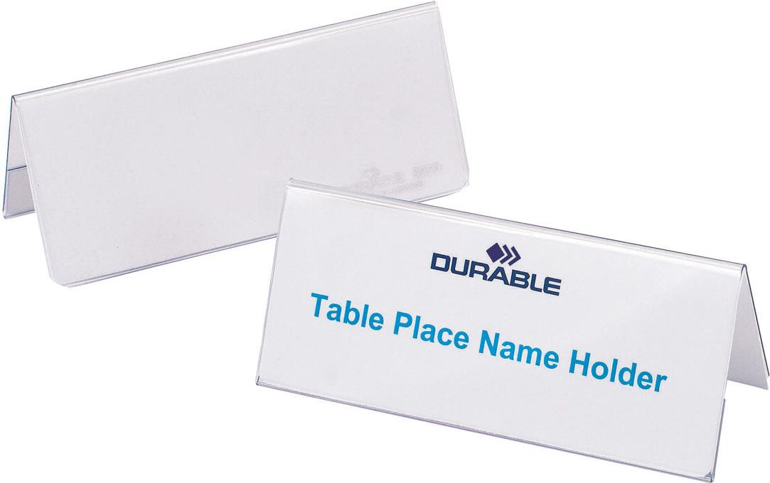 DURABLE Tischaufsteller Dachaufsteller 61/122 x 150 mm Transparent 25 Stück
