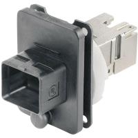 Telegärtner RJ45-Flanschset Variante 4 Kupplung, Einbau Pole: 8P8C J80020A0005 Schwarz J80020A0005 1 St. (J80020A0005)