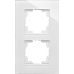 Kopp 2fach Rahmen Abdeckung HK 07, ATHENIS Weiß (glänzend) 405402001 (405402001)