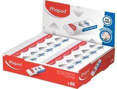 Maped Kunststoff-Radierer Technic PRECISION, 40er Display weiß, technischer Radierer, phtahalat- & PVC-frei, - 40 Stück (126111)