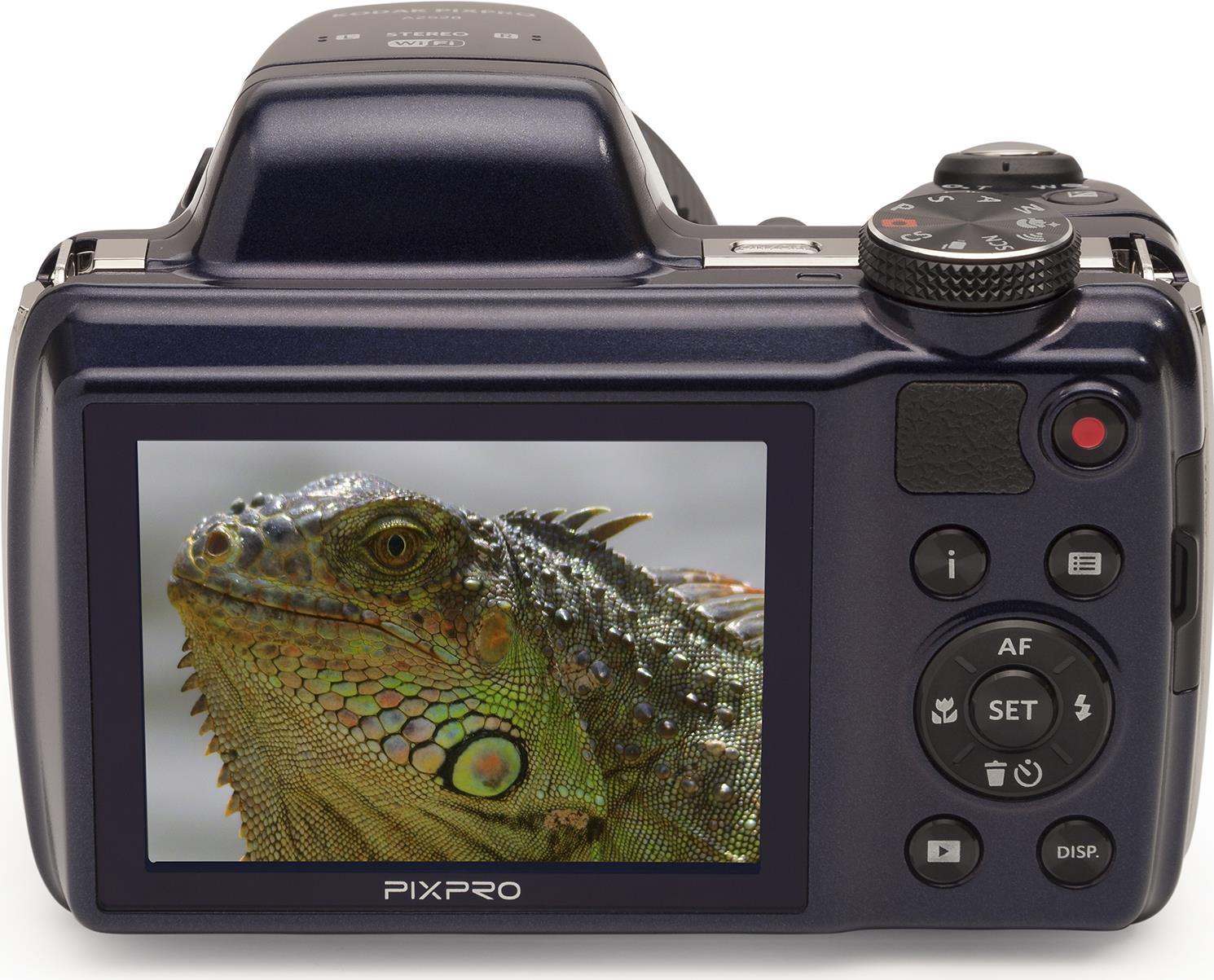 Kodak PIXPRO AZ528 Digitalkamera 16 Megapixel Opt. Zoom: 52 x Midnight Blau inkl. Akku, inkl. Blitzgerät Bildstabilisierung, WiFi, mit eingebautem Blitz (AZ528)