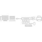 ACT AC6215 Schnittstellen-Hub USB 2.0 480 Mbit/s Schwarz (AC6215)