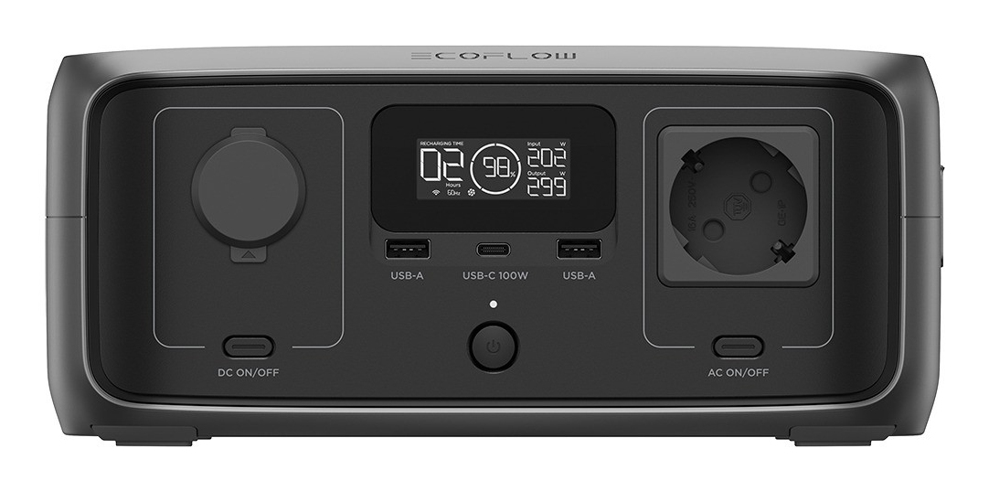 EcoFlow RIVER 3 Tragbare Power Station 245 Wh 300 W LiFePO4 Schwarz, Grau