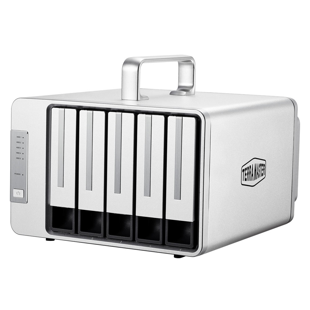 TerraMaster D5 Thunderbolt 3 5-Bay RAID-System 80 TB Grau