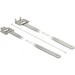 Delock Edelstahlkabelbinder wiederverwendbar mit Faltverschluss L 600 x B 10 mm 10 Stück (18765)