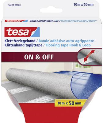 tesa Klett-Verlegeband zum Aufkleben (L x B) 10 m x 50 mm Weiß 1 St. (56187-00000-11)