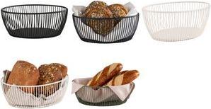 APS Brot- und Obstkorb SVART, oval, 240 x 190 mm, weiß aus Metall, Höhe: 80 mm, nicht spülmaschinengeeignet - 1 Stück (30428)