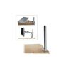 Lindy Desk Clamp Pole - Montagekomponente (C-Klammer, Montagestange) für LCD-Display/Notebook - Metall - Silber, Pulverbeschichtung - Tischmontage (40692)
