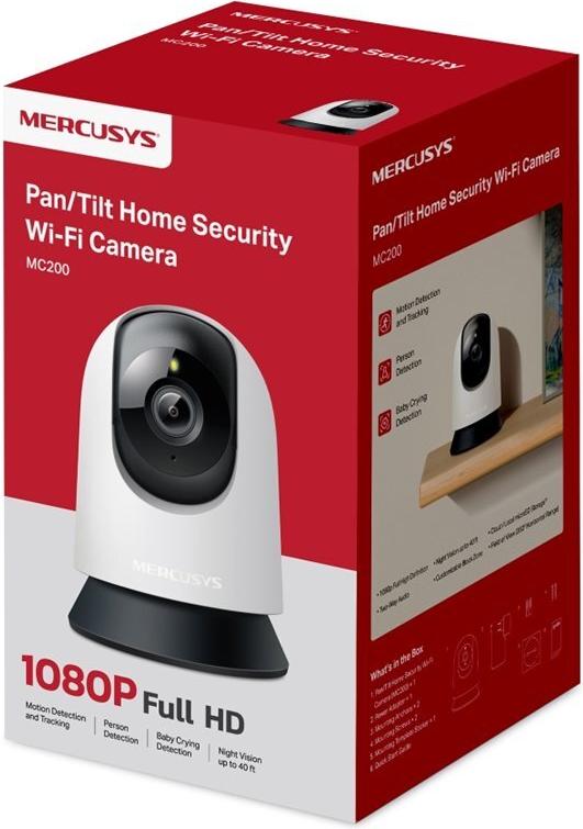 Mercusys MC200 Pan/Tilt Home Security Wi-Fi Camera (MC200)