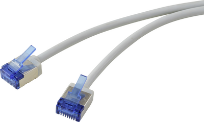 Renkforce RF-7116932 RJ45 Netzwerk Patchkabel CAT 6a U/FTP 5.00 m Grau extrem dünn 1 St. (RF-7116932)