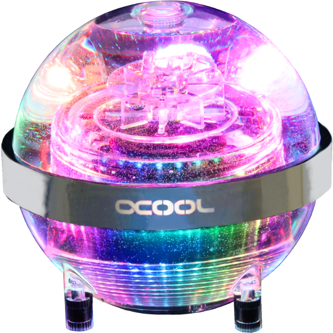 ALPHACOOL Eisball RGB Plexi mit VPP755 | ink. Eispumpe VPP755 V.3