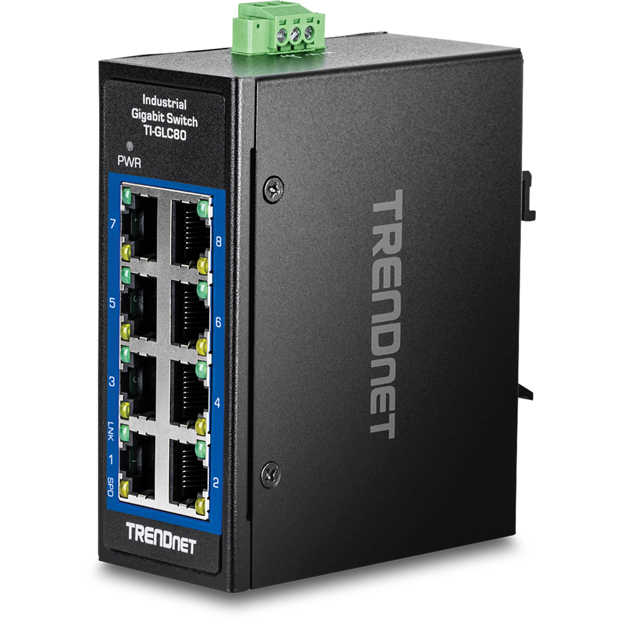 TRENDnet TI-GLC80 8-Port Industrial Gigabit Switch Schwarz