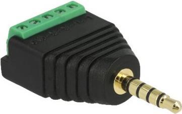 DELOCK - Audio-Adapter - 5-poliger Mini-Stecker (M) bis 5-poliger Anschlussblock