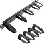 InLine 48,30cm (19") Kabelführungspanel 9 Kunststoffbügel abnehmbar RAL 9005 schwarz (19110V)