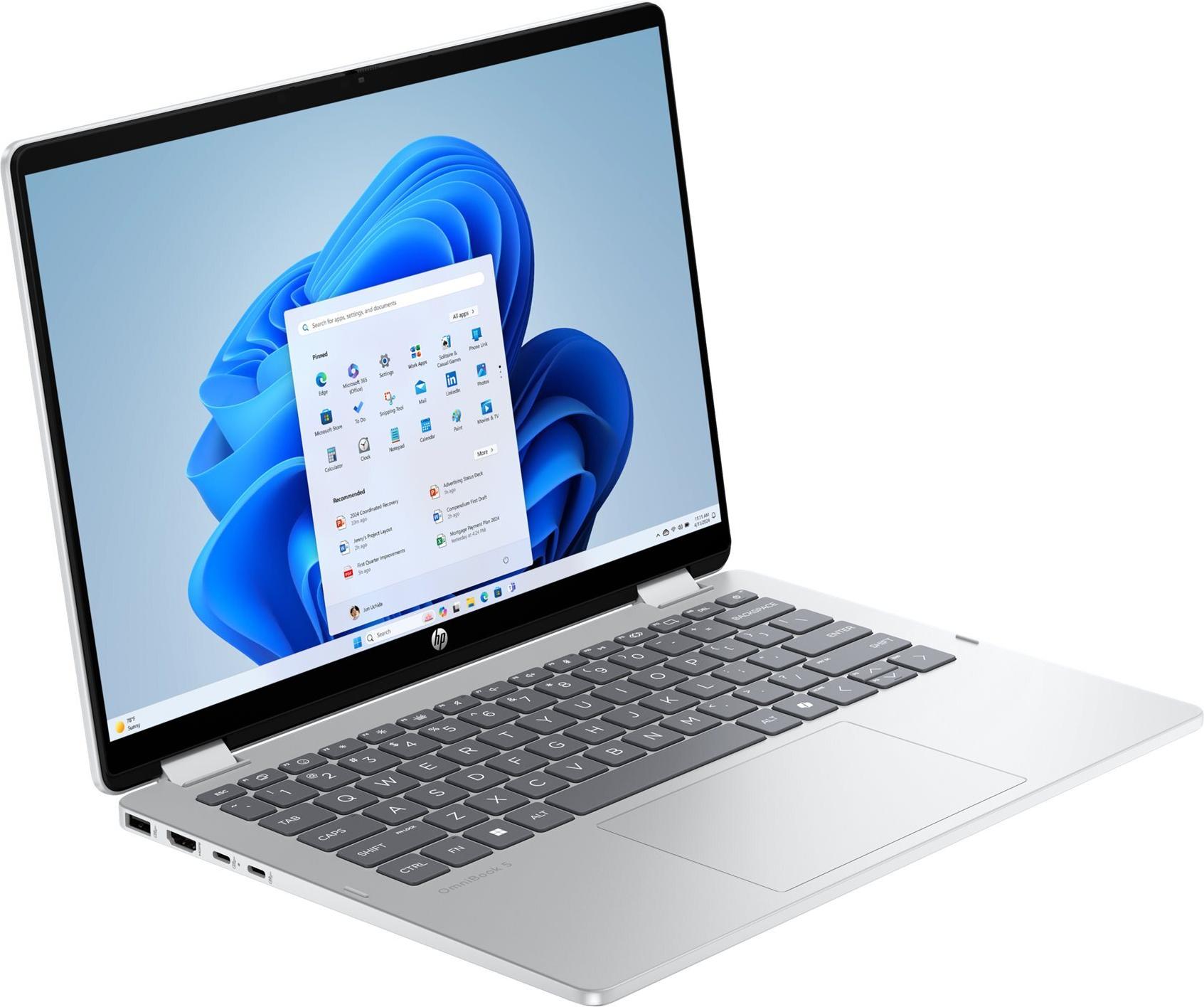 HP OmniBook 5 Flip 14-fp0178ng 14" WUXGA IPS Intel Core 7 150U 24 GB RAM 1 TB SSD Gletschersilber
