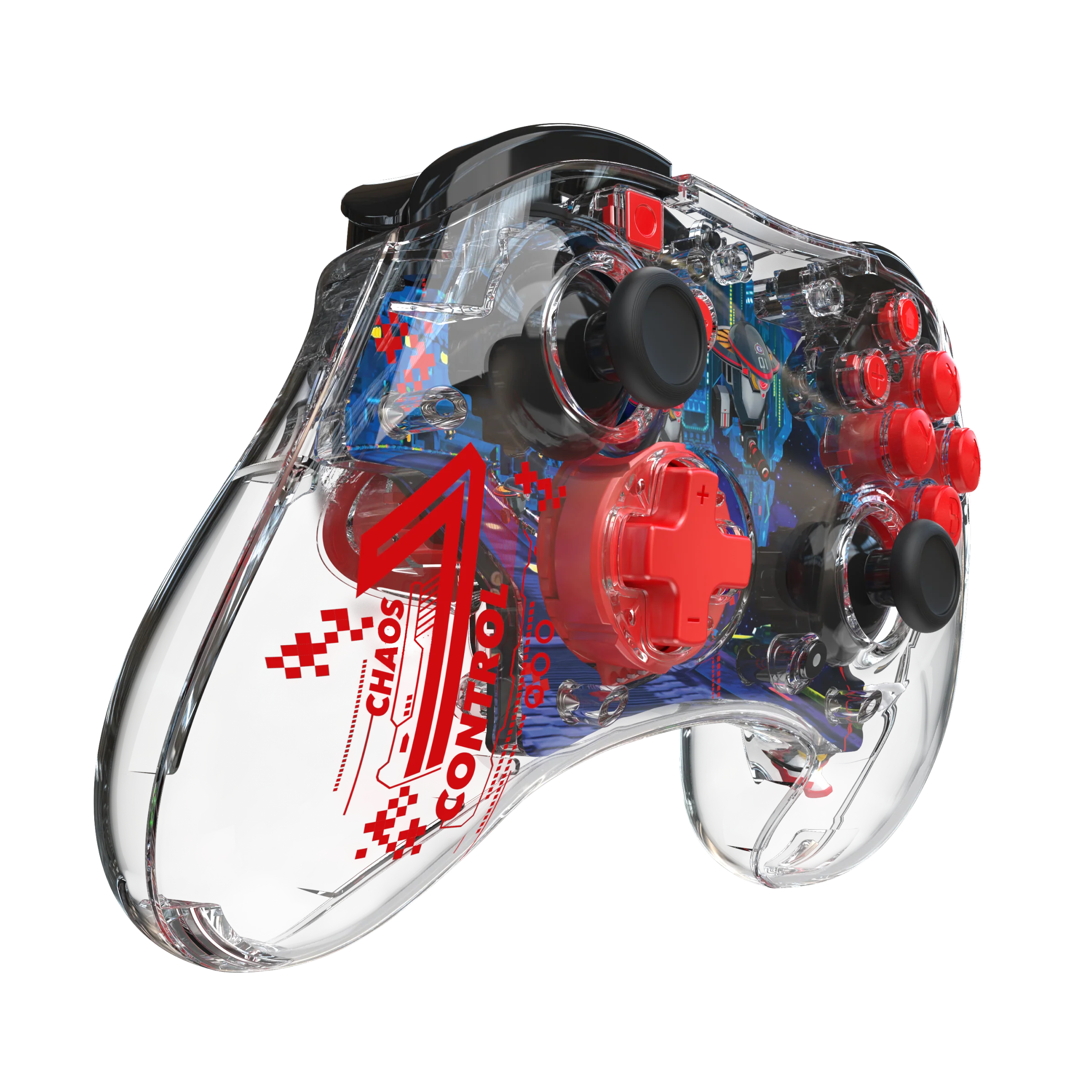 PDP REALMz Plus Wireless Controller Shadow Space Colony ARK Nintendo Switch Mehrfarbig, Transparent