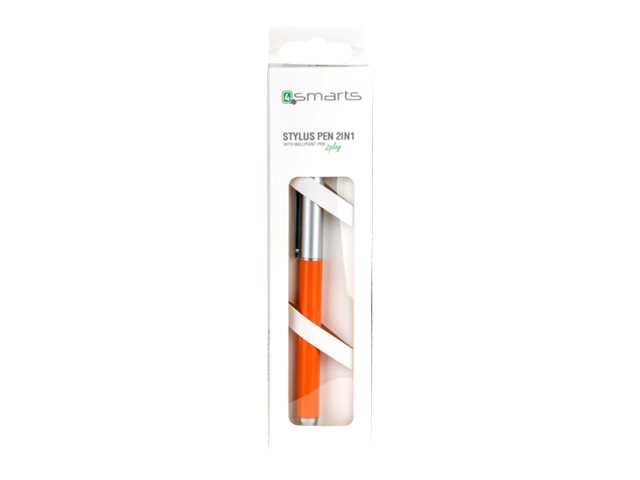 4smarts 2play Stylus Pen 2in1 Stift/Kugelschreiber Schwarz, Silber
