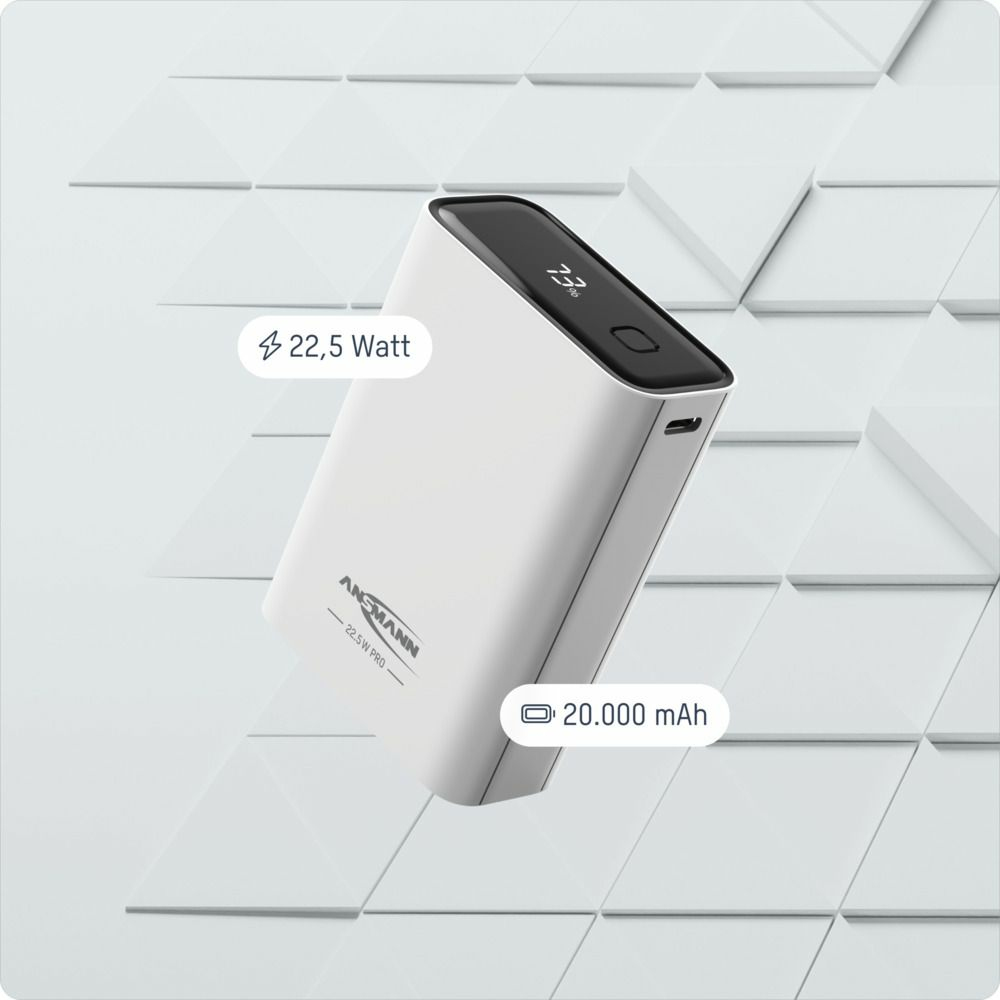 Ansmann PB222PD Powerbank 20000 mAh 22,5 W Weiß