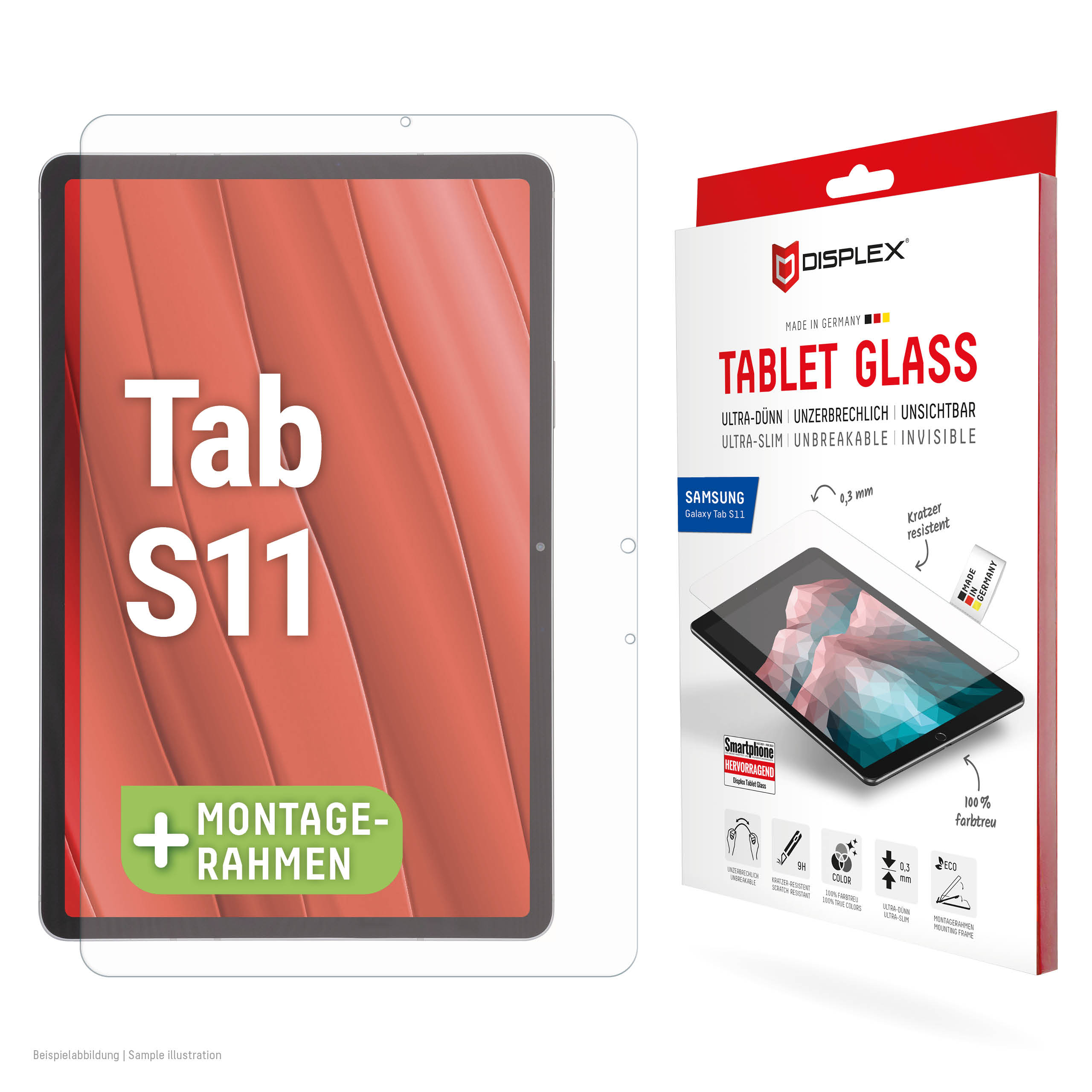 Displex Tablet Glass 9H für Samsung Galaxy Tab S11 Transparent