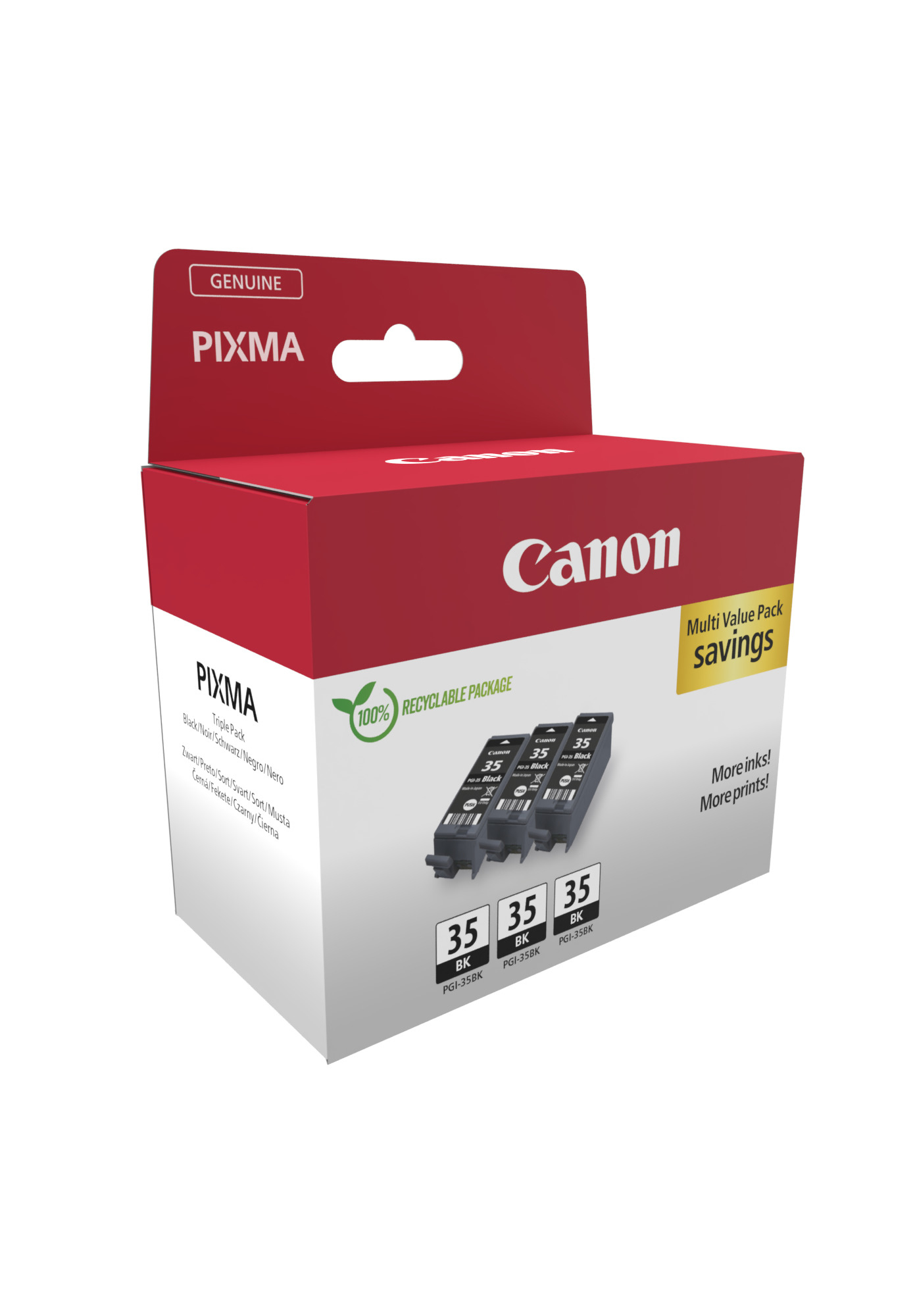 Canon PGI PGI-35 BK Triple Pack Schwarz