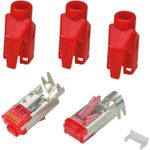 RJ45-Hirose Stecker STP, TM21 rot, 50 Stück, 3 Elemente, Cat. 6 Hersteller: HIROSE (H7641.6-50)
