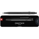 CARAN D'ACHE Minenhalter Fixpencil BLACK CODE, schwarz sechseckiger Schaft aus schwarzem Aliminium, flexibler Clip, - 1 Stück (22.496)