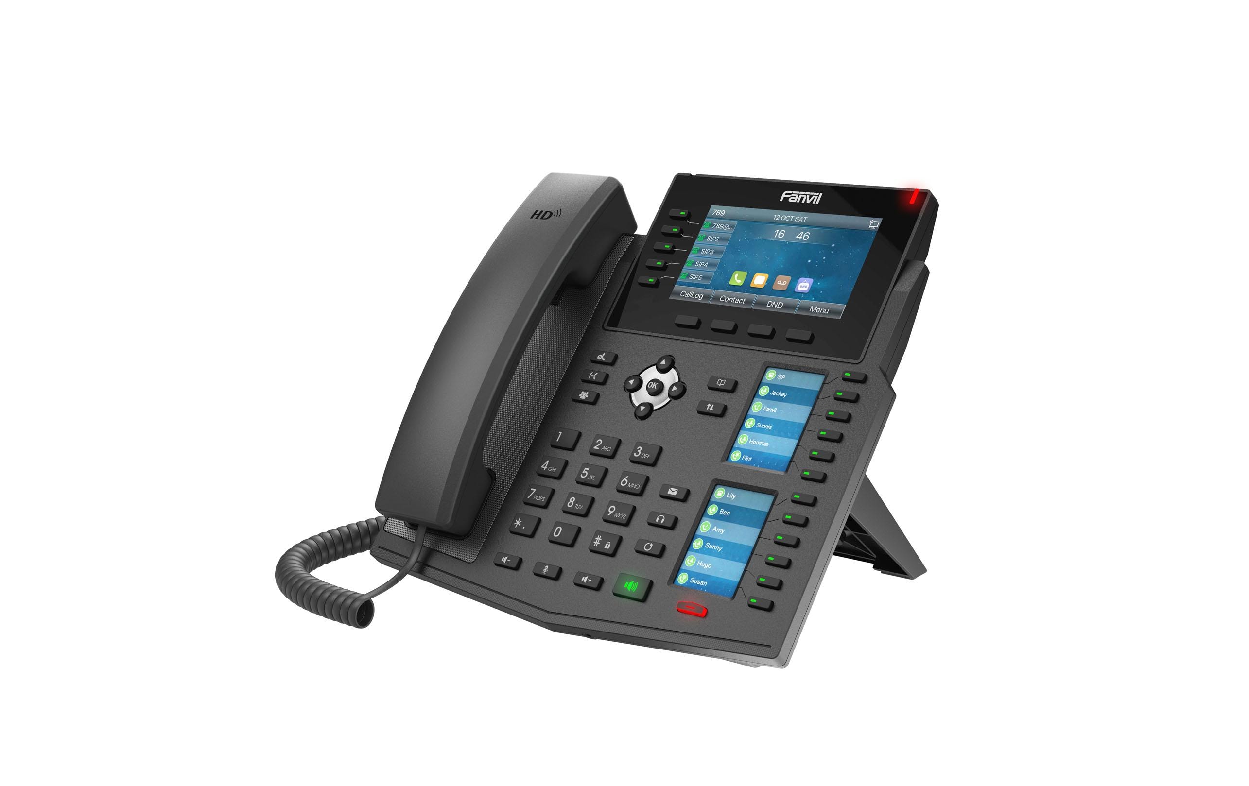 Fanvil X6U IP-Telefon 20 SIP-Leitungen LCD Schwarz