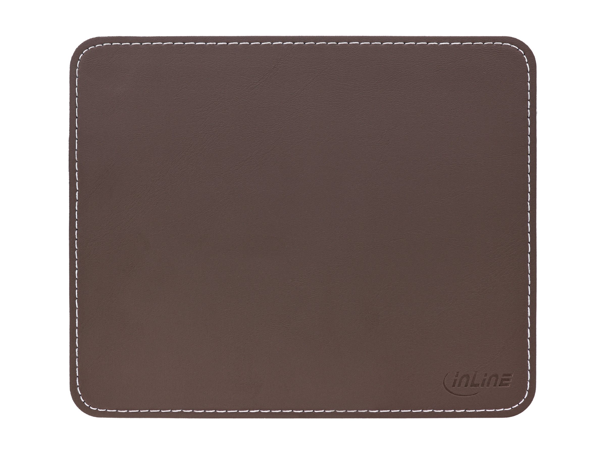 InLine Premium Mauspad Kunstleder 255x220x3mm Braun