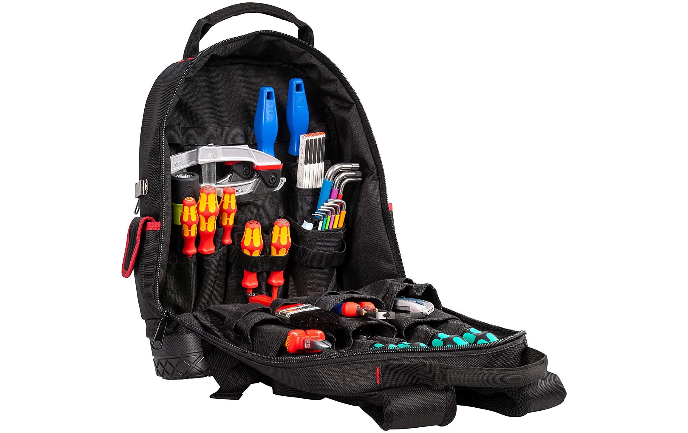 PARAT BASIC Back Pack Werkzeugrucksack Unbestückt 380 x 470 x 220 mm Schwarz/Rot