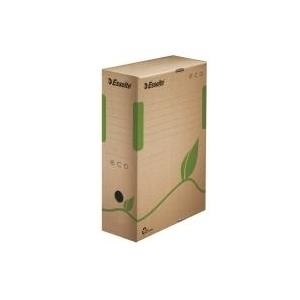 Esselte Archiv-Schachtel ECO, DIN A4, braun (B)100 mm aus 100% recycelter Pappe, zu 100% wiederverwertbar (623917)