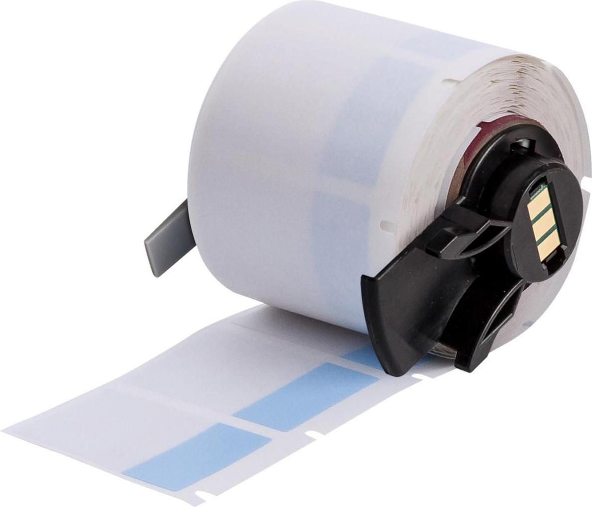 Brady, M6-31-427-BL, Vinyl, selbstlaminierend, Blau/Transparent, matt, 25.40 x 12.70(38.10) mm, für Kabeldurchmesser von 4.00 - 8.10 mm, permanent (250 E.) (173820)