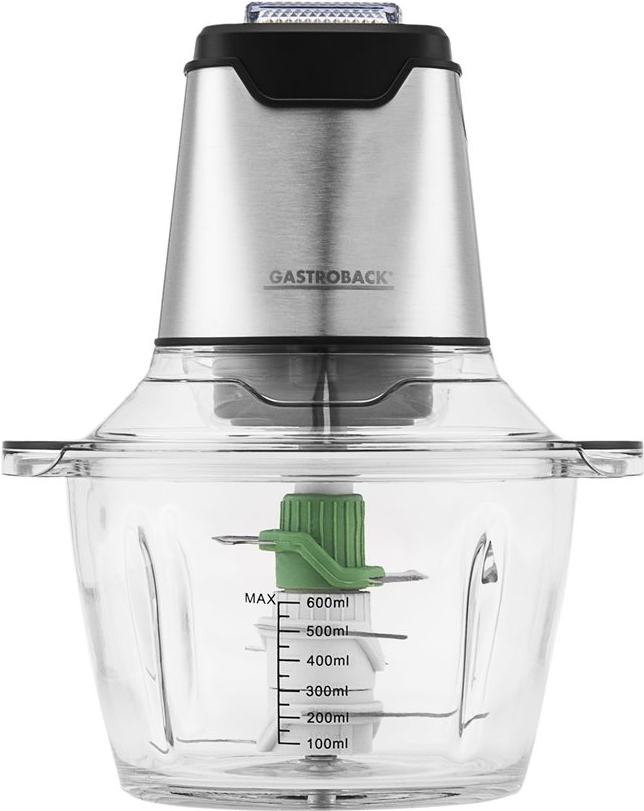 Gastroback Design Mini Plus Elektrischer Zerkleinerer 0,6 l 400 W Edelstahl