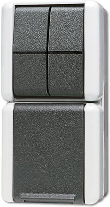 JUNG 875W Elektroschalter Key-operated switch Schwarz - Weiß (875W)