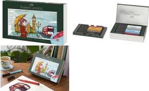 FABER-CASTELL Tuschestift PITT artist pen, 12er Set London Tuschestift mit pigmentierter Zeichentusche hoch licht - 1 Stück (267137)