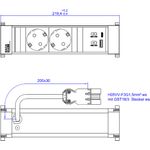 Bachmann Steckdosenleiste 2xCEE7/3 1xUSB 916.700 (916.700)
