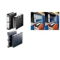 LEITZ Hängeordner, 180 Grad, DIN A4, 50 mm, schwarz Einband aus Pappe, mit aus- und einklappbarem Hängeschwenk- (1822-00-00)