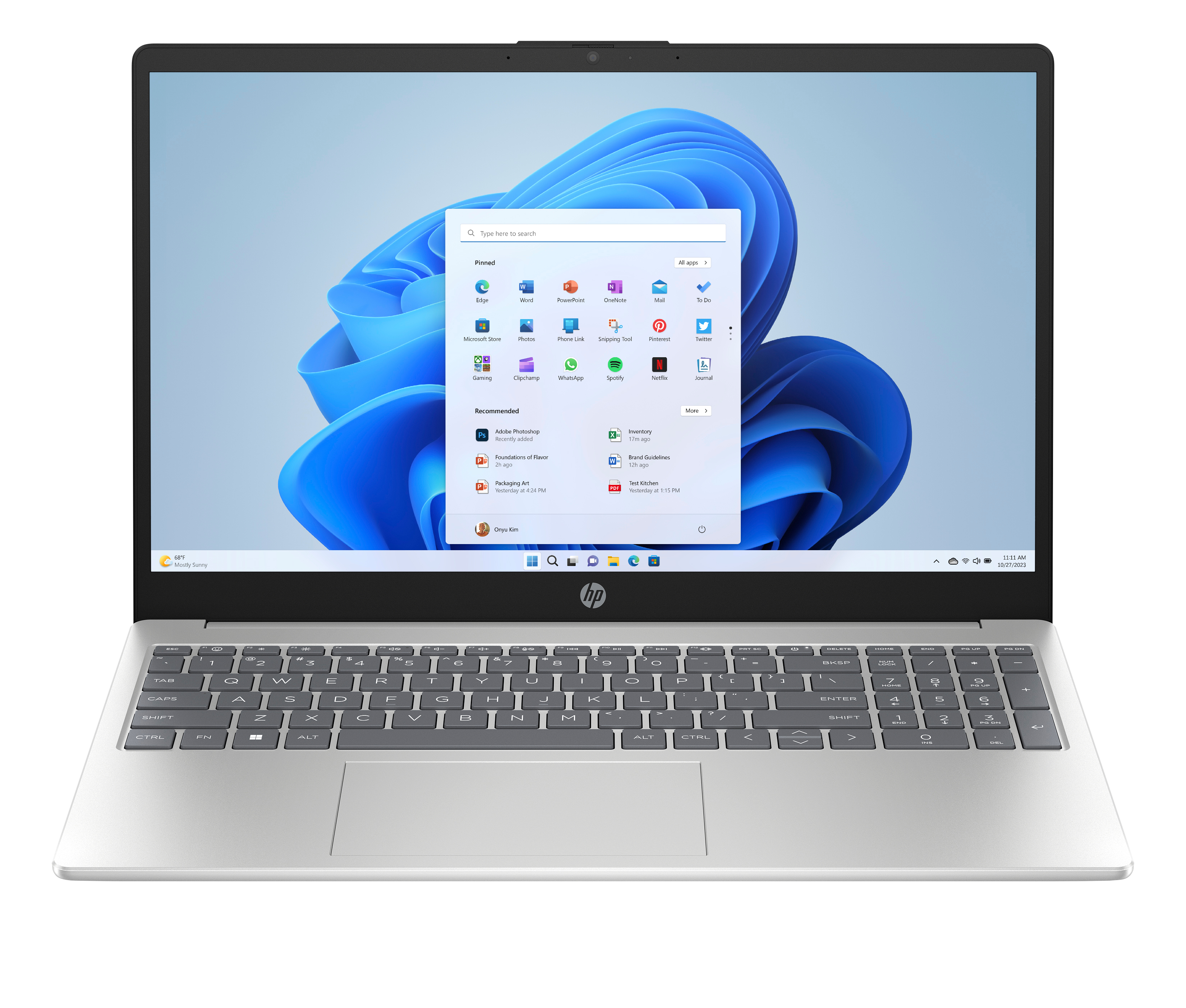 HP 15 15-fd0519ng 15,6" Intel N150 4 GB RAM 128 GB UFS Natural silver