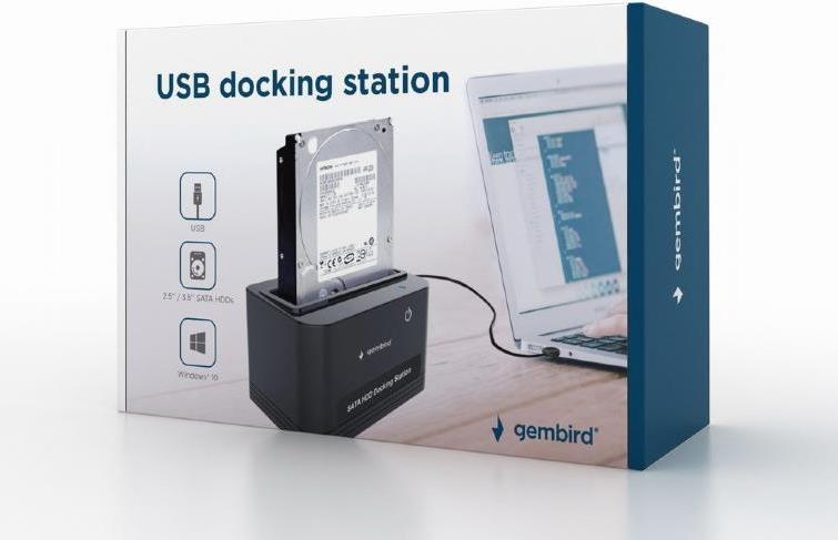 Gembird HD32-U2S-5 Speicherlaufwerk-Docking-Station USB 2.0 Type-B Schwarz (HD32-U2S-5)