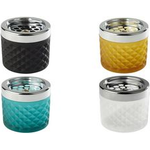 APS Windaschenbecher, matt-weiß aus Glas gefrosted, Metall verchromt, mit Bajonett - 1 Stück (585)