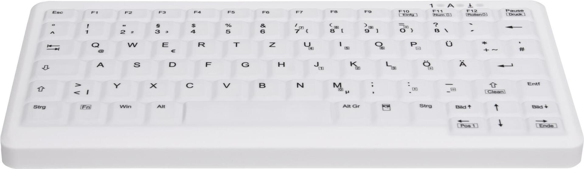 CHERRY AK-C4110 Tastatur USB QWERTZ Deutsch Weiß (AK-C4110F-US-W/GE)