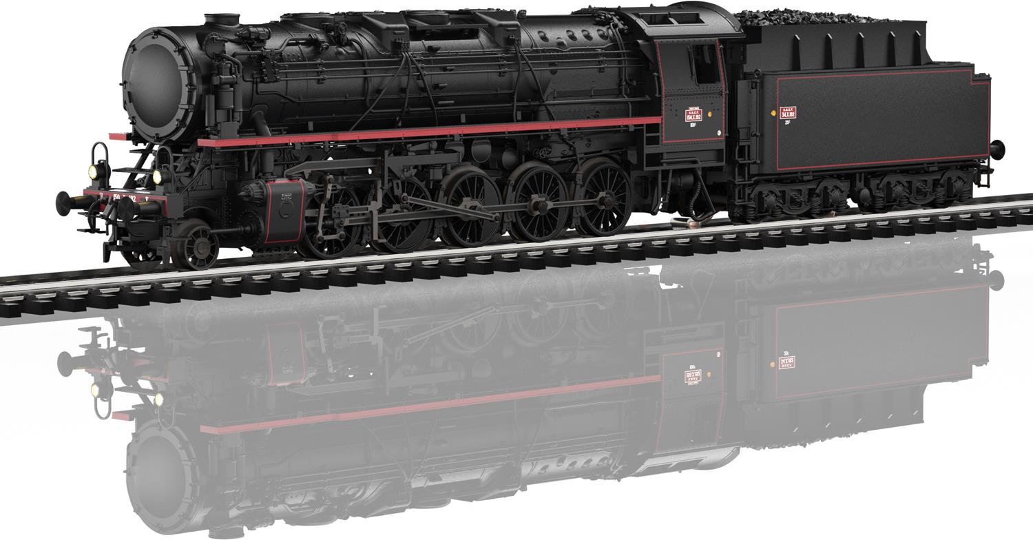 Märklin Dampflokomotive Serie 150 X. Maßstab: HO (1:87), Empfohlenes Alter in Jahren (mind.): 15 Jahr(e), Markenkompatibilität: Märklin, Mit Ton, Material: Metall, Produktfarbe: Schwarz (39744)