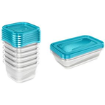 keeeper Frischhaltedose "fredo fresh", 0,5 Liter, eckig Unterteil: transparent, Deckel: blau, Deckel mit Ecklasche, - 1 Stück (3067263200000)