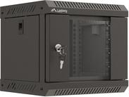 LANBERG 10" 4U 300x300 Wandgehäuse Glastür (FlatPack) sw (WF11-3304-10B)