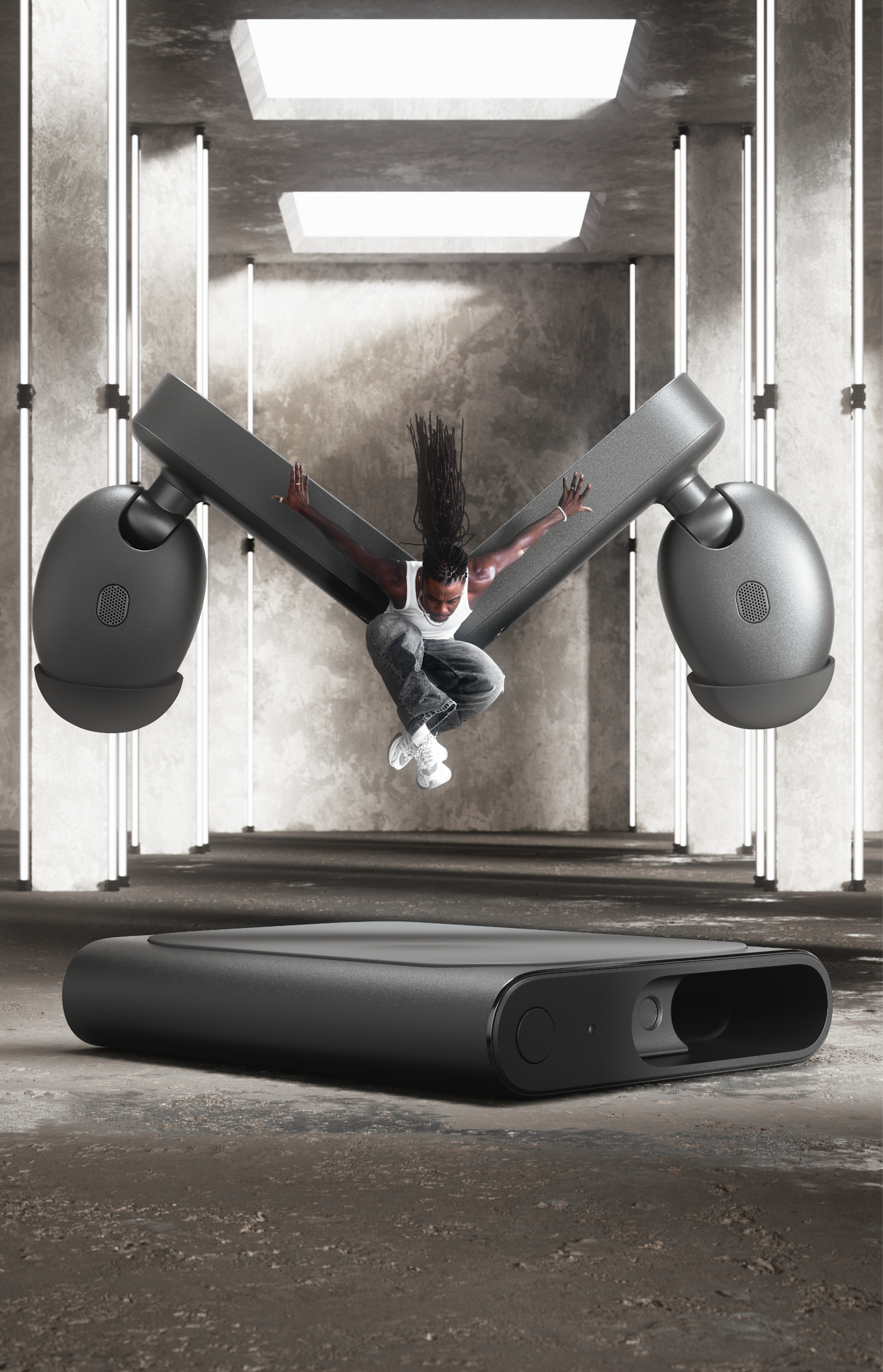 HMD Amped Buds True Wireless In-Ear Kopfhörer mit ANC Schwarz