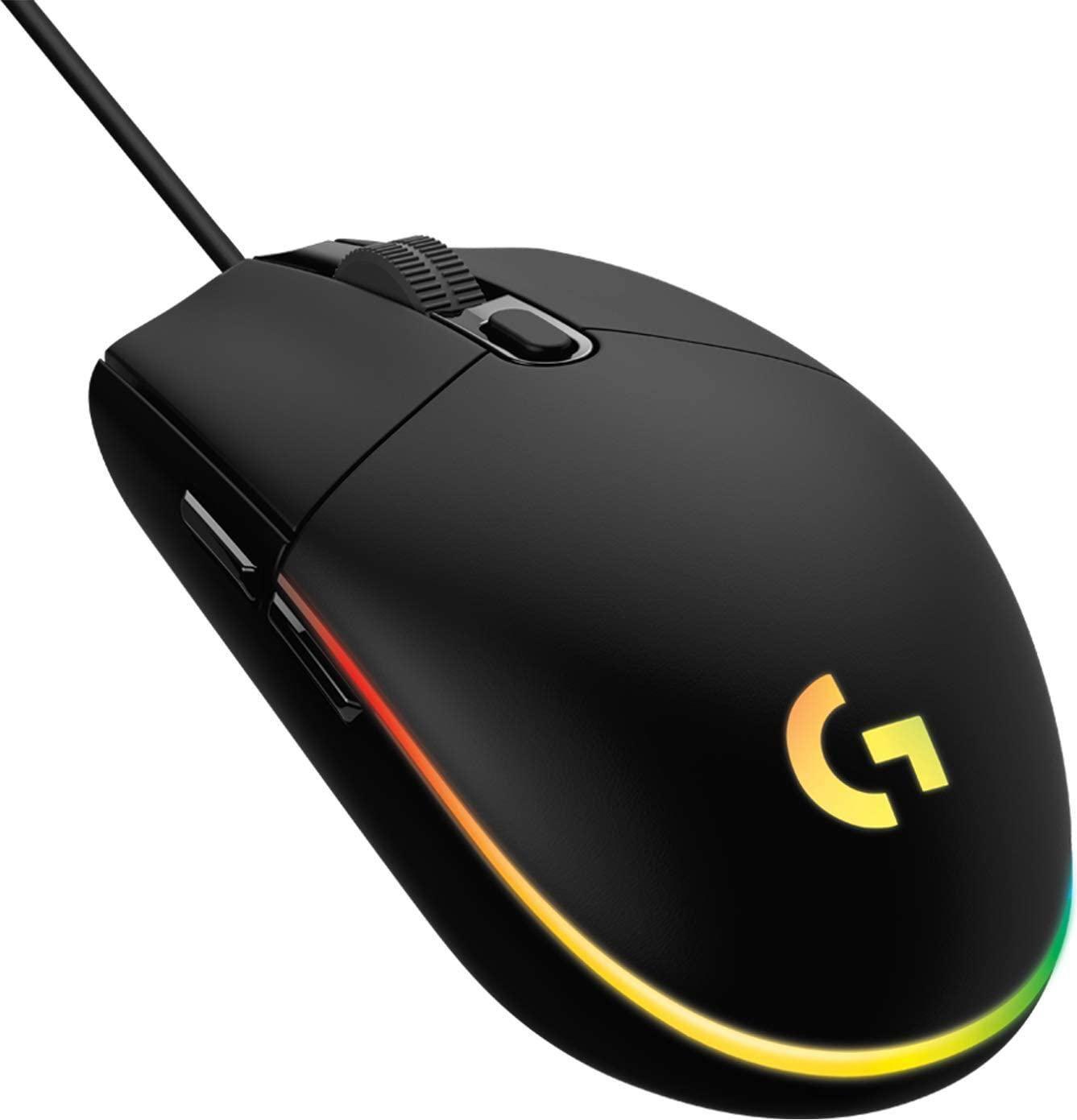 Logitech Gaming-Maus G203 LIGHTSYNC, USB, Schwarz