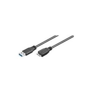 Wentronic Goobay USB 3.0 SuperSpeed Kabel, Schwarz, 1.8 m - USB 3.0-Stecker (Typ A) > USB 3.0 Micro-Stecker (Typ B) (66026)